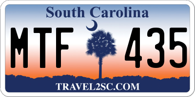 SC license plate MTF435