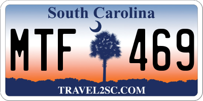 SC license plate MTF469