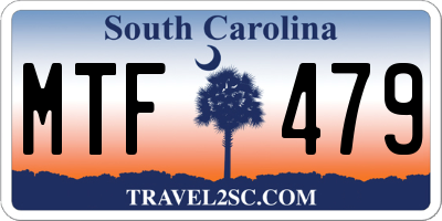SC license plate MTF479