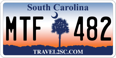 SC license plate MTF482