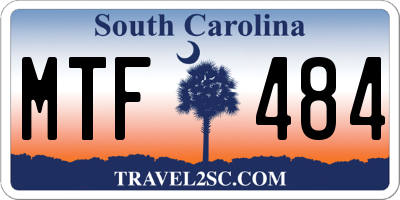 SC license plate MTF484