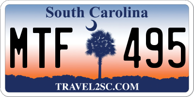 SC license plate MTF495