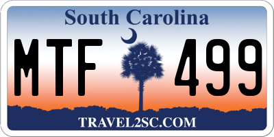 SC license plate MTF499
