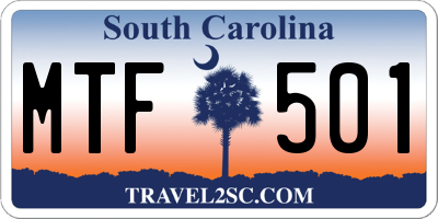 SC license plate MTF501