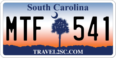 SC license plate MTF541