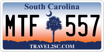 SC license plate MTF557