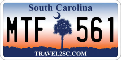 SC license plate MTF561