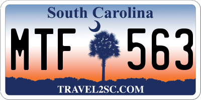 SC license plate MTF563