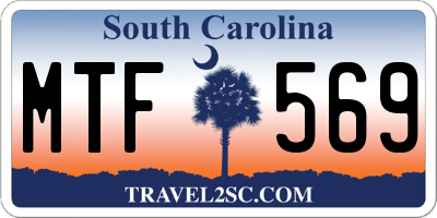 SC license plate MTF569