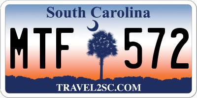 SC license plate MTF572