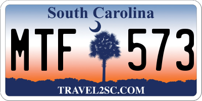 SC license plate MTF573