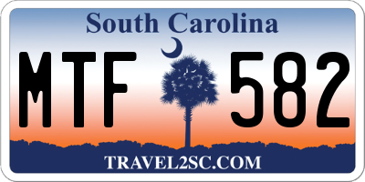 SC license plate MTF582