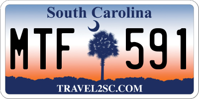 SC license plate MTF591