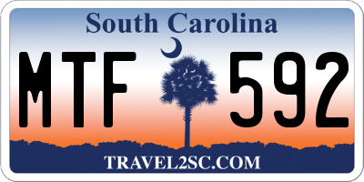 SC license plate MTF592