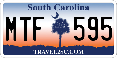 SC license plate MTF595