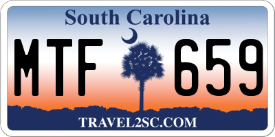 SC license plate MTF659