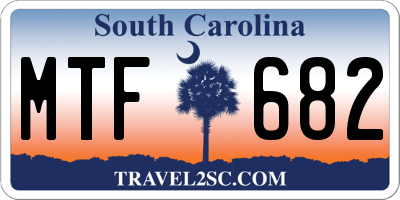 SC license plate MTF682