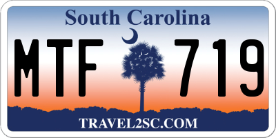 SC license plate MTF719