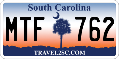 SC license plate MTF762