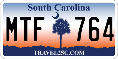 SC license plate MTF764