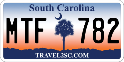 SC license plate MTF782