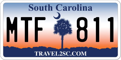 SC license plate MTF811