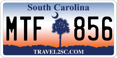 SC license plate MTF856