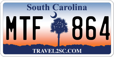 SC license plate MTF864
