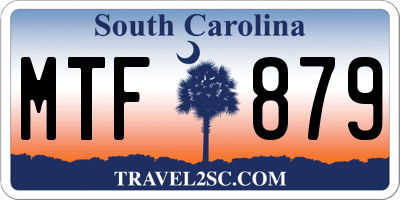SC license plate MTF879