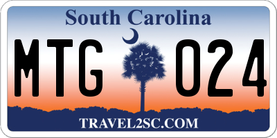 SC license plate MTG024