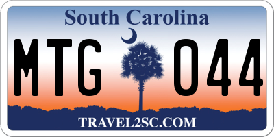 SC license plate MTG044