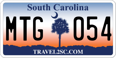 SC license plate MTG054