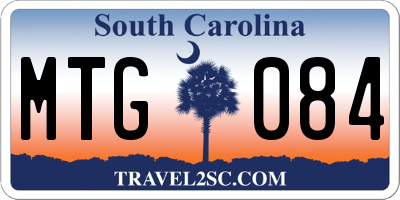 SC license plate MTG084