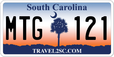 SC license plate MTG121