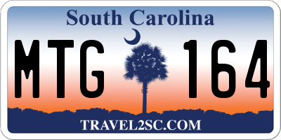 SC license plate MTG164
