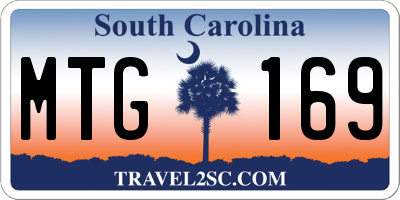 SC license plate MTG169