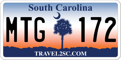 SC license plate MTG172