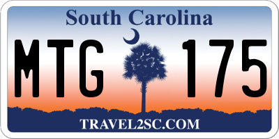 SC license plate MTG175