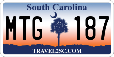 SC license plate MTG187