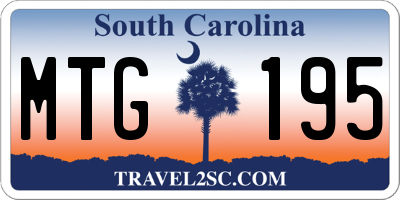 SC license plate MTG195