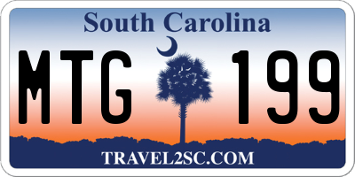 SC license plate MTG199