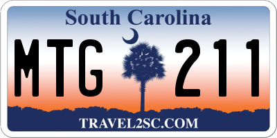SC license plate MTG211