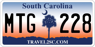 SC license plate MTG228
