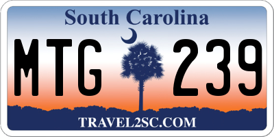 SC license plate MTG239