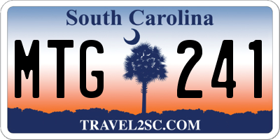 SC license plate MTG241
