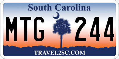 SC license plate MTG244