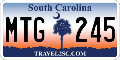 SC license plate MTG245