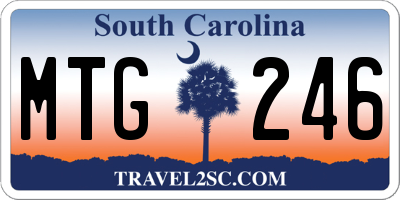 SC license plate MTG246