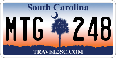 SC license plate MTG248