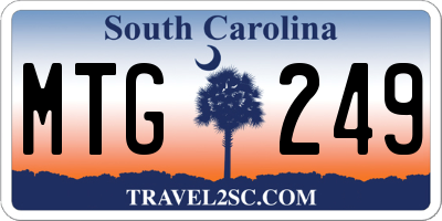 SC license plate MTG249